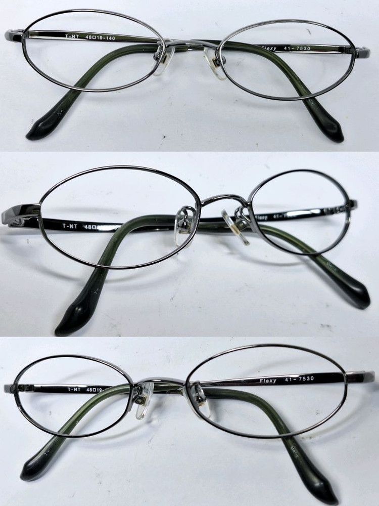 Other 90s FLEXY 41-7530 T-NT Shape Memory Alloy Slim Oval Glasses Size ONE SIZE - 9 Thumbnail