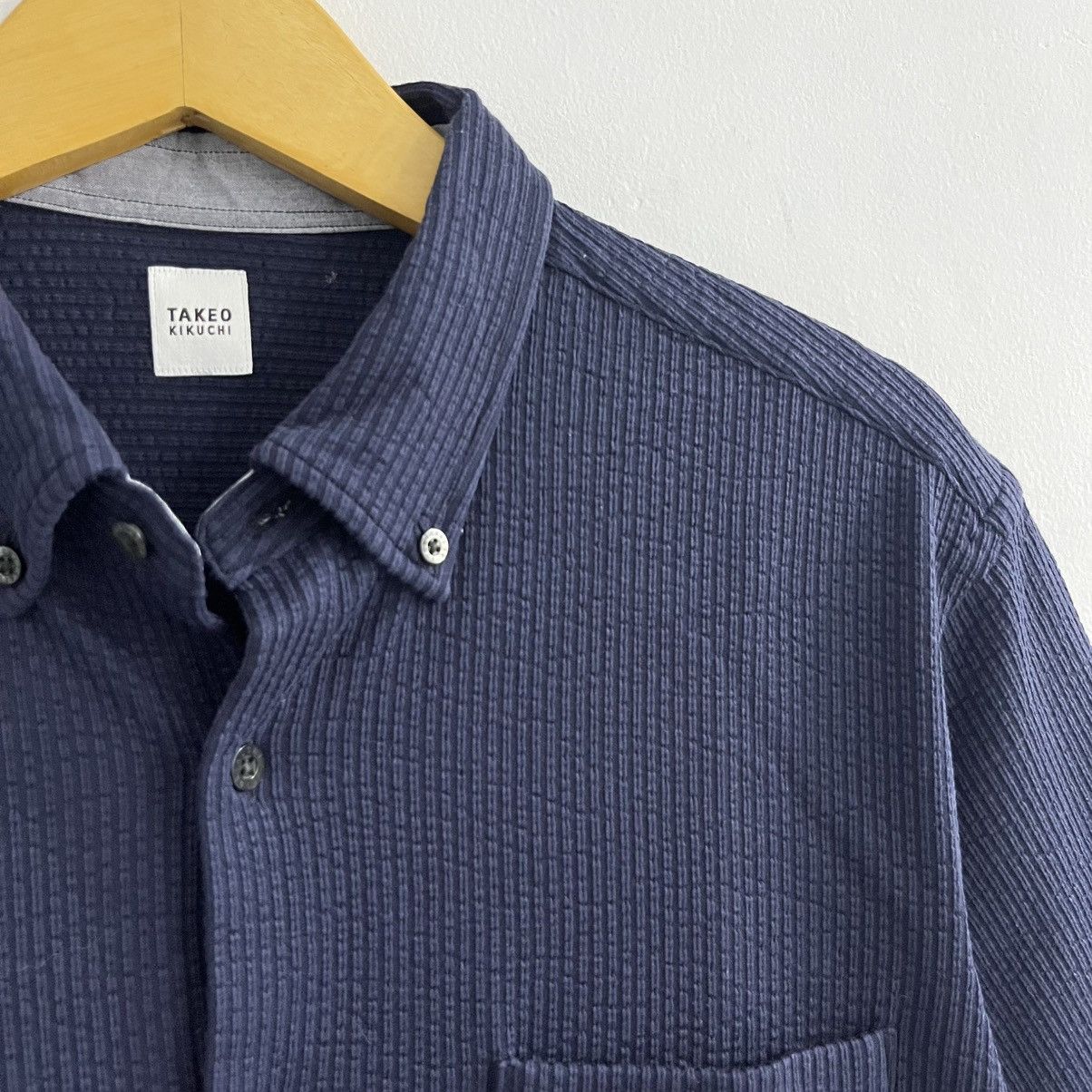 Takeo Kikuchi Takeo Kikuchi Japan Designer Textured Shirt Darknavy Size US M / EU 48-50 / 2 - 4 Thumbnail