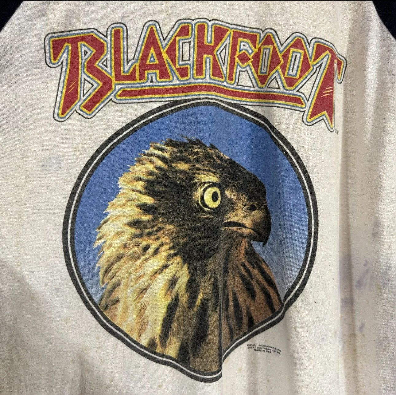 Vintage Blackfoot Marauder World Tour 1981-85 Rock Band Raglan Shirt Size US M / EU 48-50 / 2 - 10 Thumbnail
