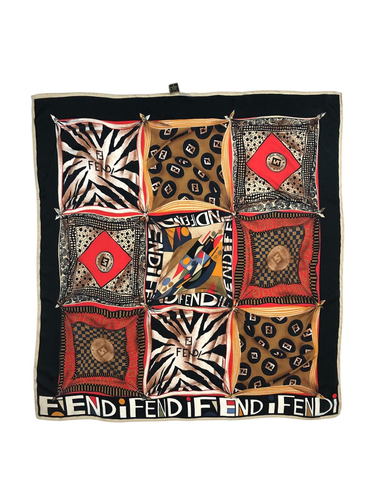 Fendi Vintage Fendi Foulard Scarves Fullprint Monogram Design Size ONE SIZE - 1 Thumbnail