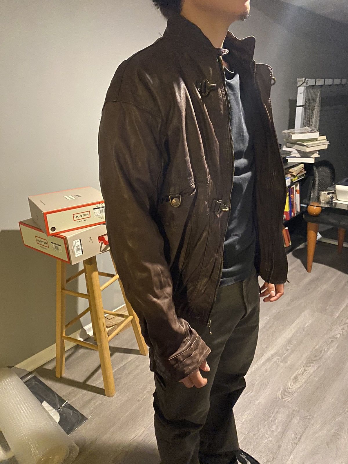 Vintage Leather Jacket Brown vintage Size US L / EU 52-54 / 3 - 5 Thumbnail