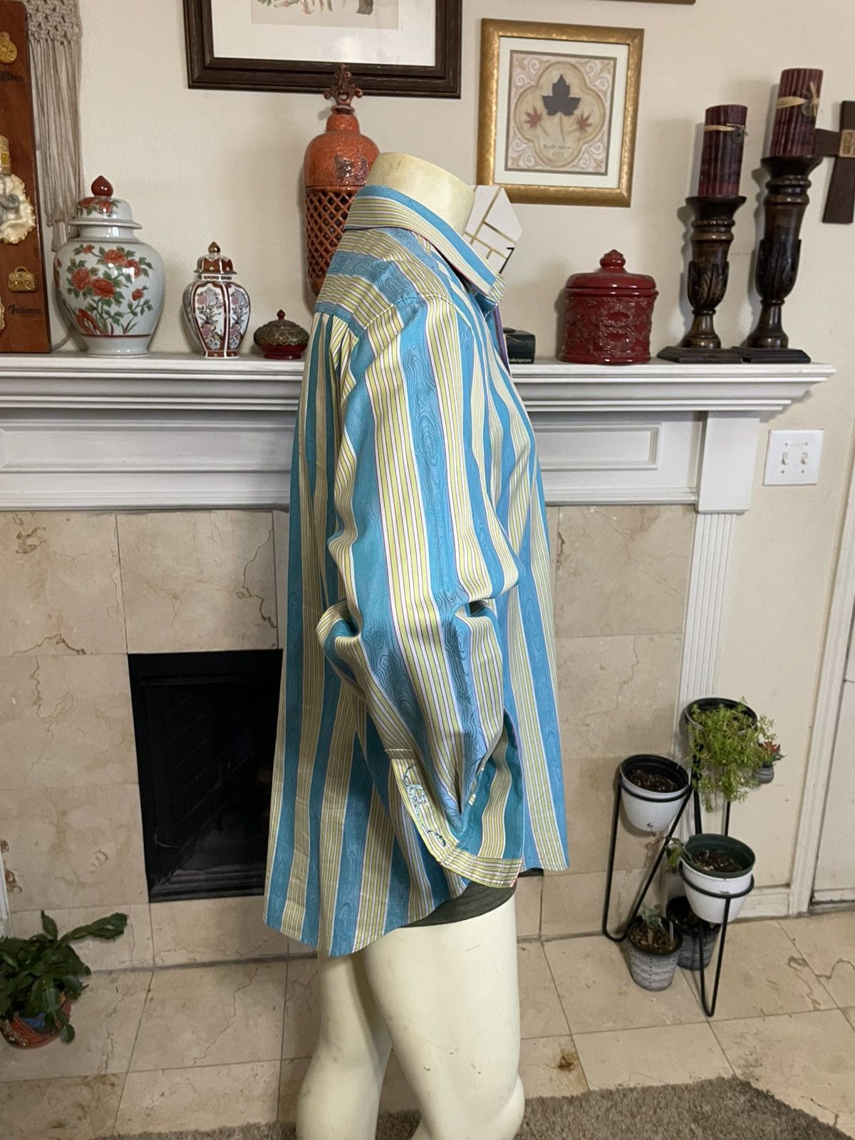 Robert Graham Striped Button front shirt Size US XL / EU 56 / 4 - 3 Thumbnail