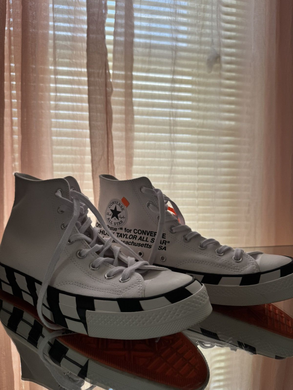 Converse × Nike × Off-White Off-White converse chuck taylor all star 70 Hi Size US 11.5 / EU 44-45 - 3 Thumbnail