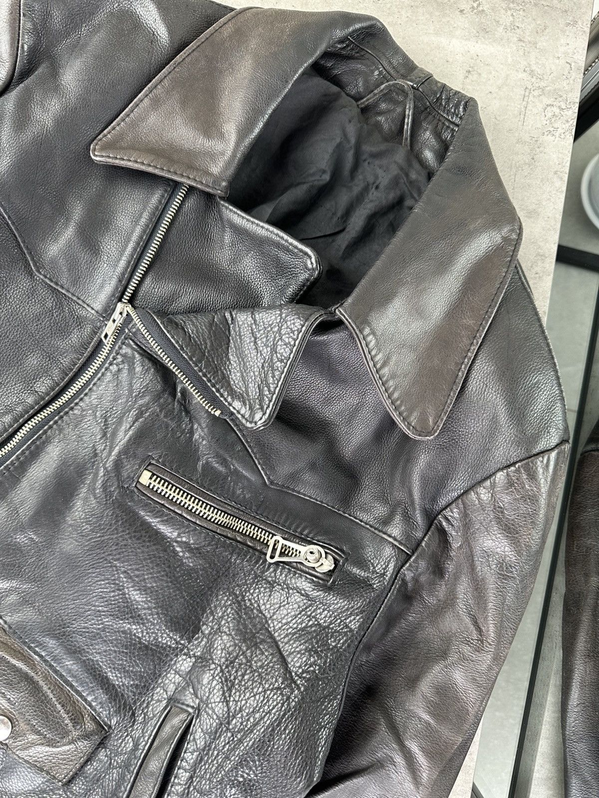 Japanese Brand Vintage Leather Jacket Size L / US 10 / IT 46 - 4 Thumbnail