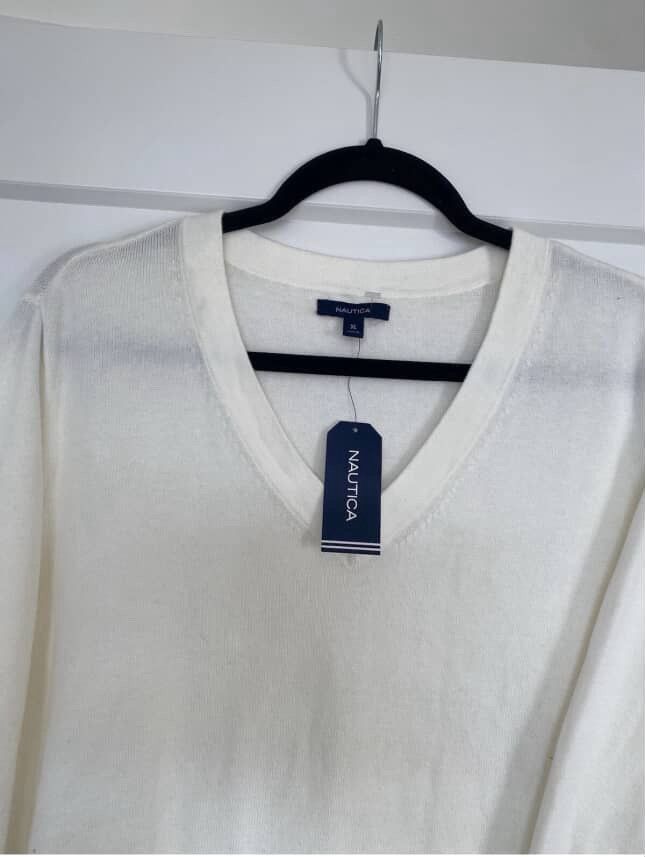 Nautica Nautica Marshmallo Lightweight Striped Cuff Sweater NWT Size XL / US 12-14 / IT 48-50 - 5 Thumbnail
