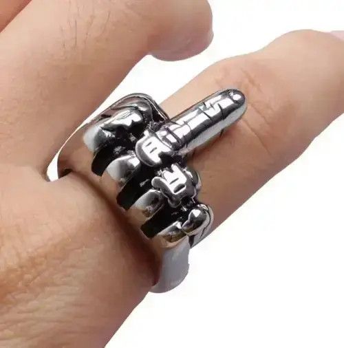 Jewelry × Ring Of Fire Middle Finger Ring Size ONE SIZE - 2 Thumbnail