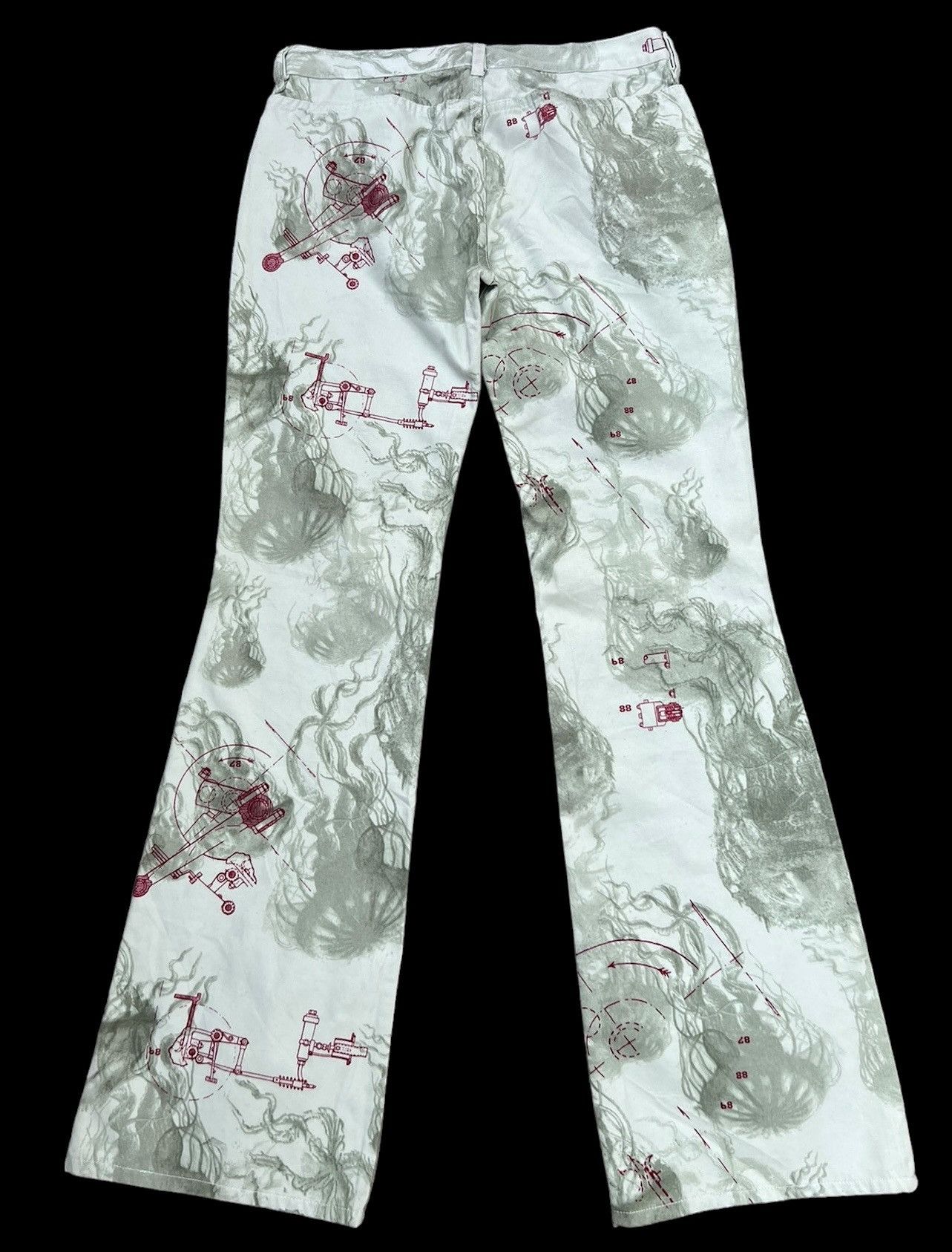 Diesel Vintage Y2K Diesel All Printed Graphics Flare Pant Size US 31 - 1 Thumbnail