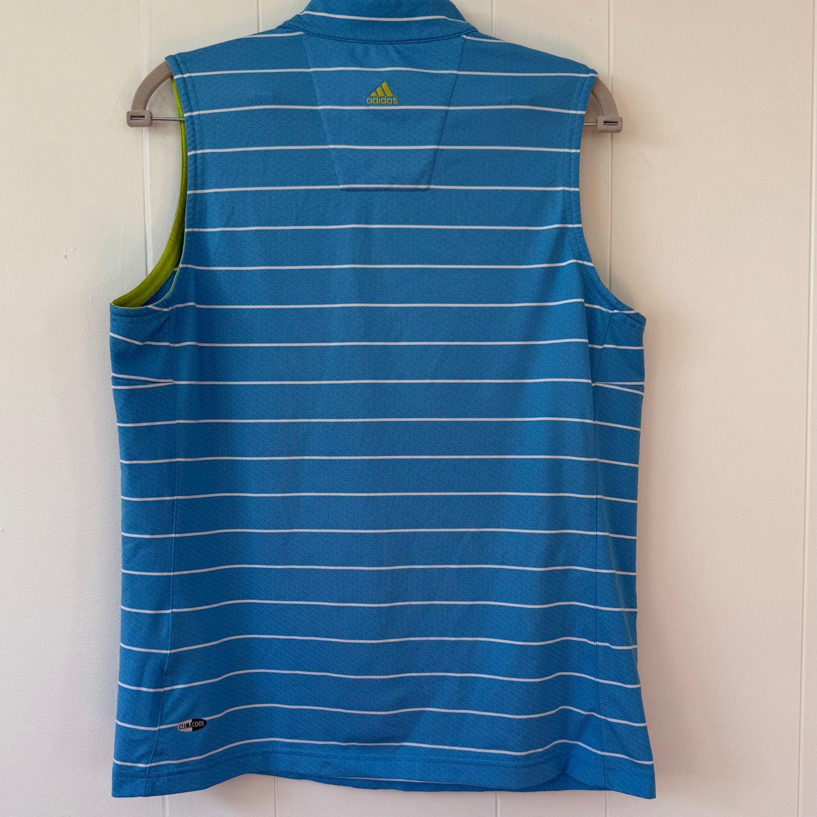 Adidas Adidas Golf Women's L Climacool Blue & White 1/4 Zip Shirt Size L / US 10 / IT 46 - 2 Thumbnail