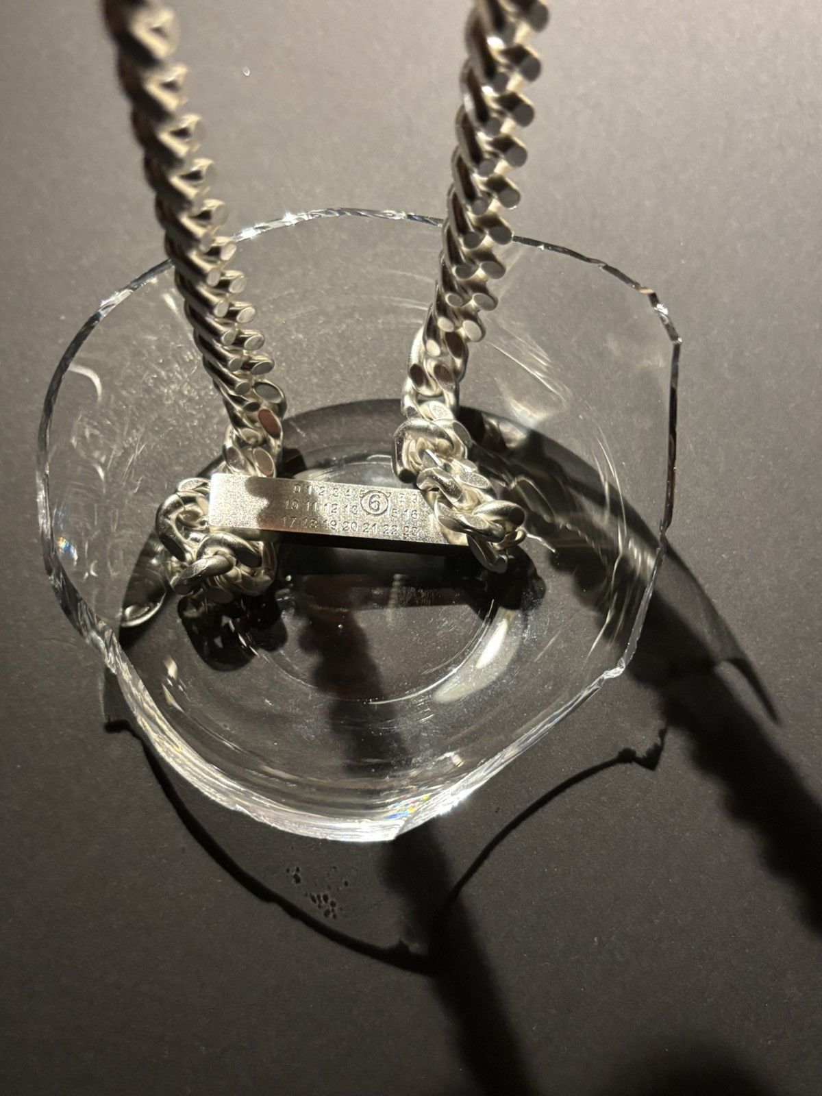 Maison Margiela Margiela Logo Silver Necklace Size ONE SIZE - 6 Thumbnail
