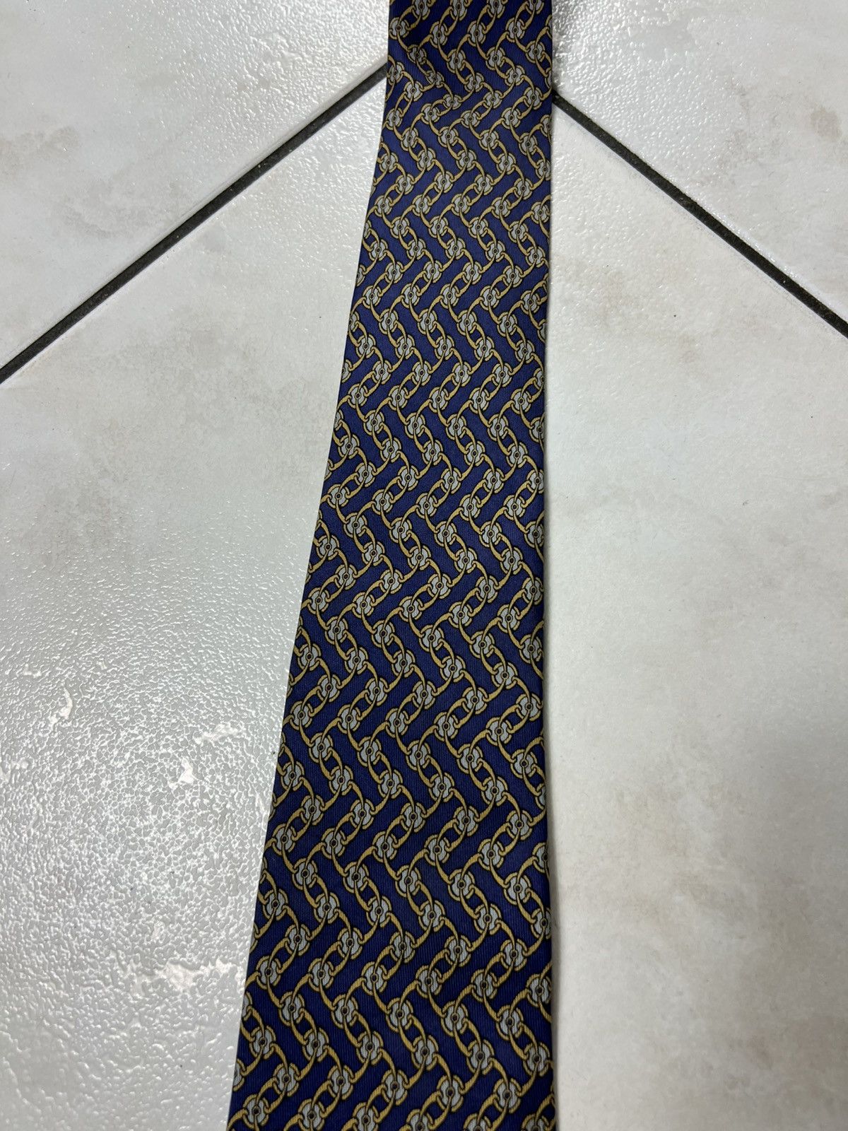 Hermes Vintage Hermes Paris silk tie monogram 7267 MA Size ONE SIZE - 3 Thumbnail