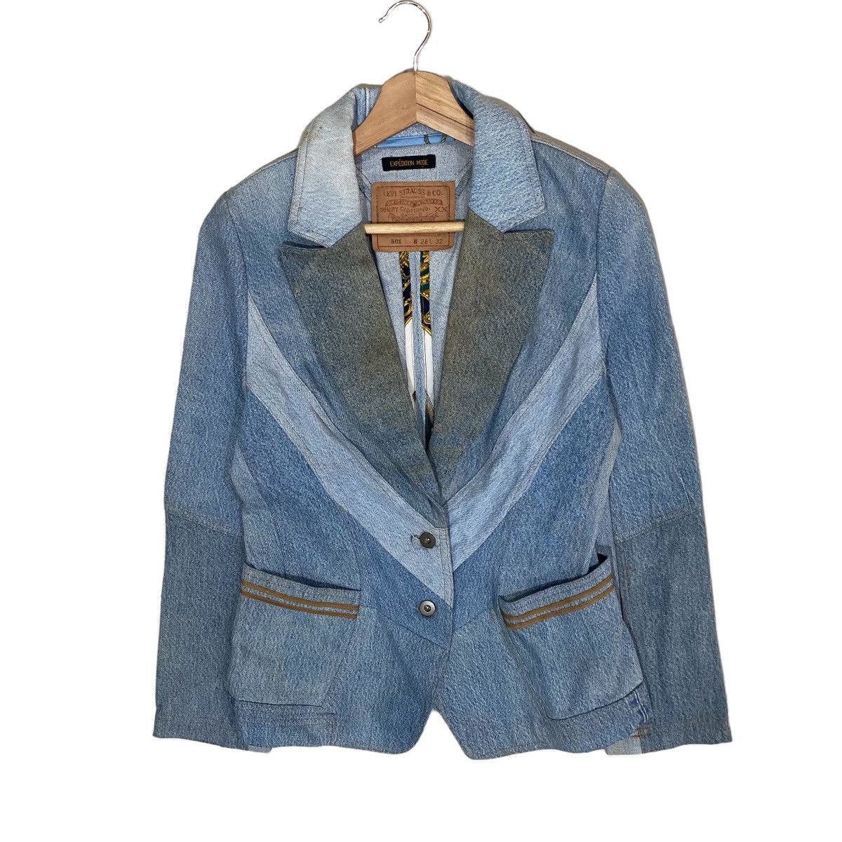 Indigo × Levi's × Levi's Made & Crafted 🔥VINTAGES LEVIS INDIGO PATCHWORK DENIM JACKET Size S / US 4 / IT 40 - 1 Thumbnail