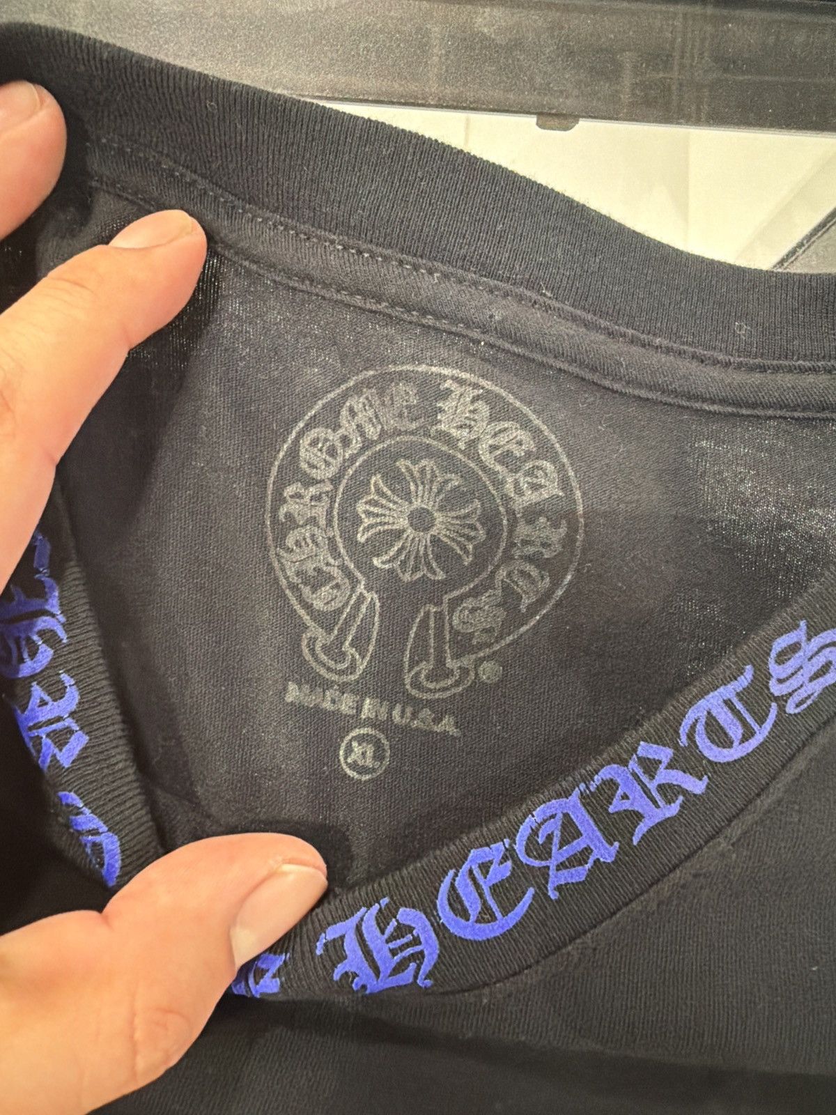 Chrome Hearts Chrome Hearts 1988 Neck Logo Black/Blue L/S Size US XL / EU 56 / 4 - 6 Thumbnail
