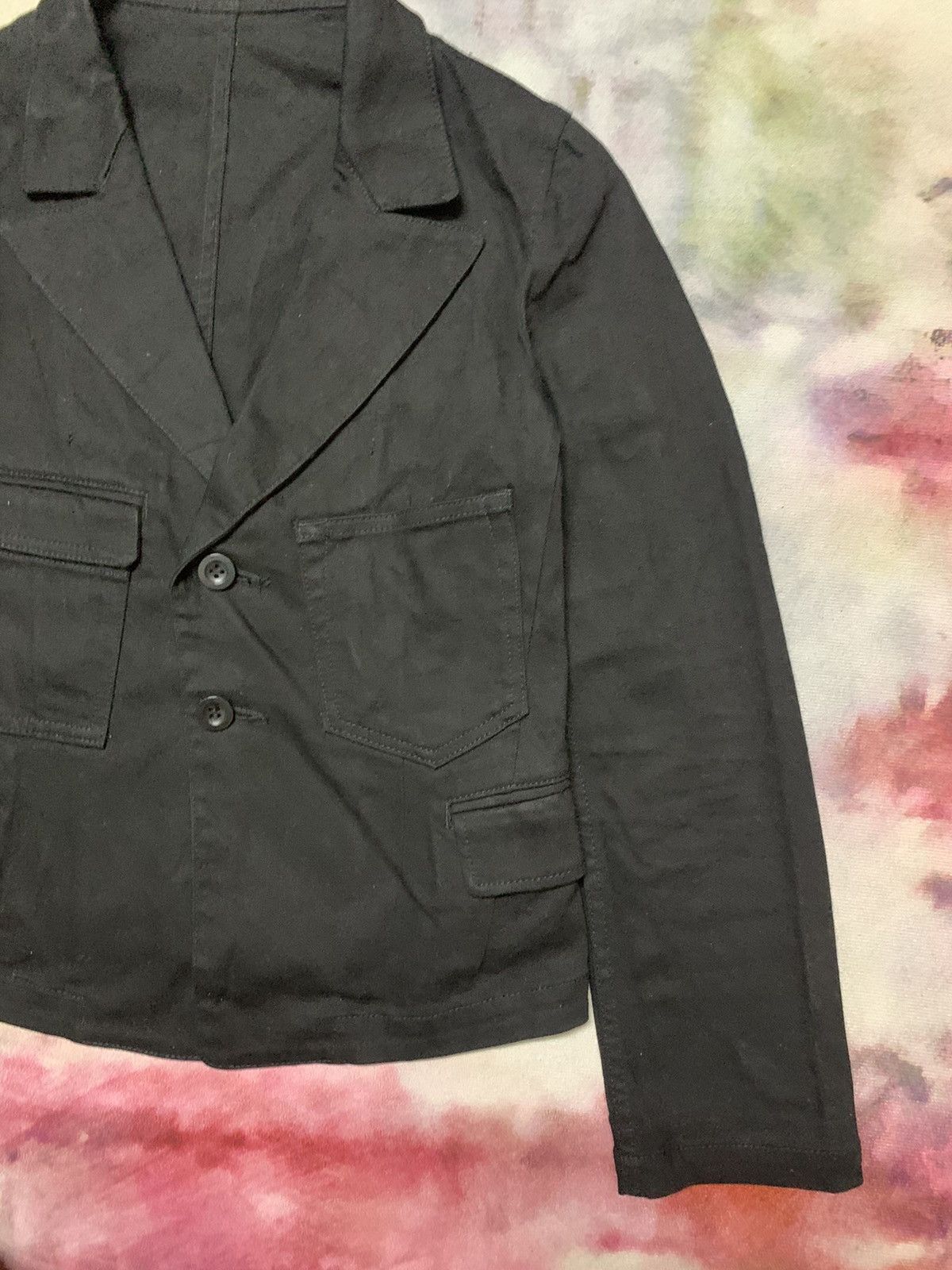 Yohji Yamamoto Yohji Yamamoto +NOIR Cropped Denim Chore Jacket Size US S / EU 44-46 / 1 - 4 Thumbnail