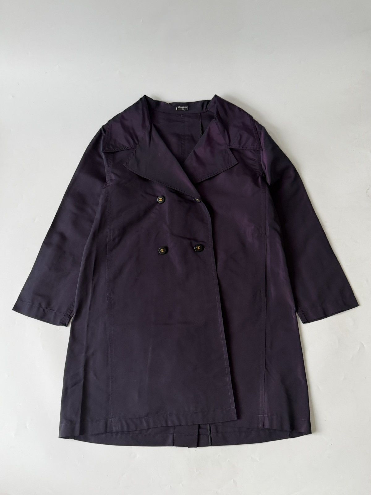 Chanel Chanel Double-Breasted Purple Coat Size L / US 10 / IT 46 - 1 Thumbnail
