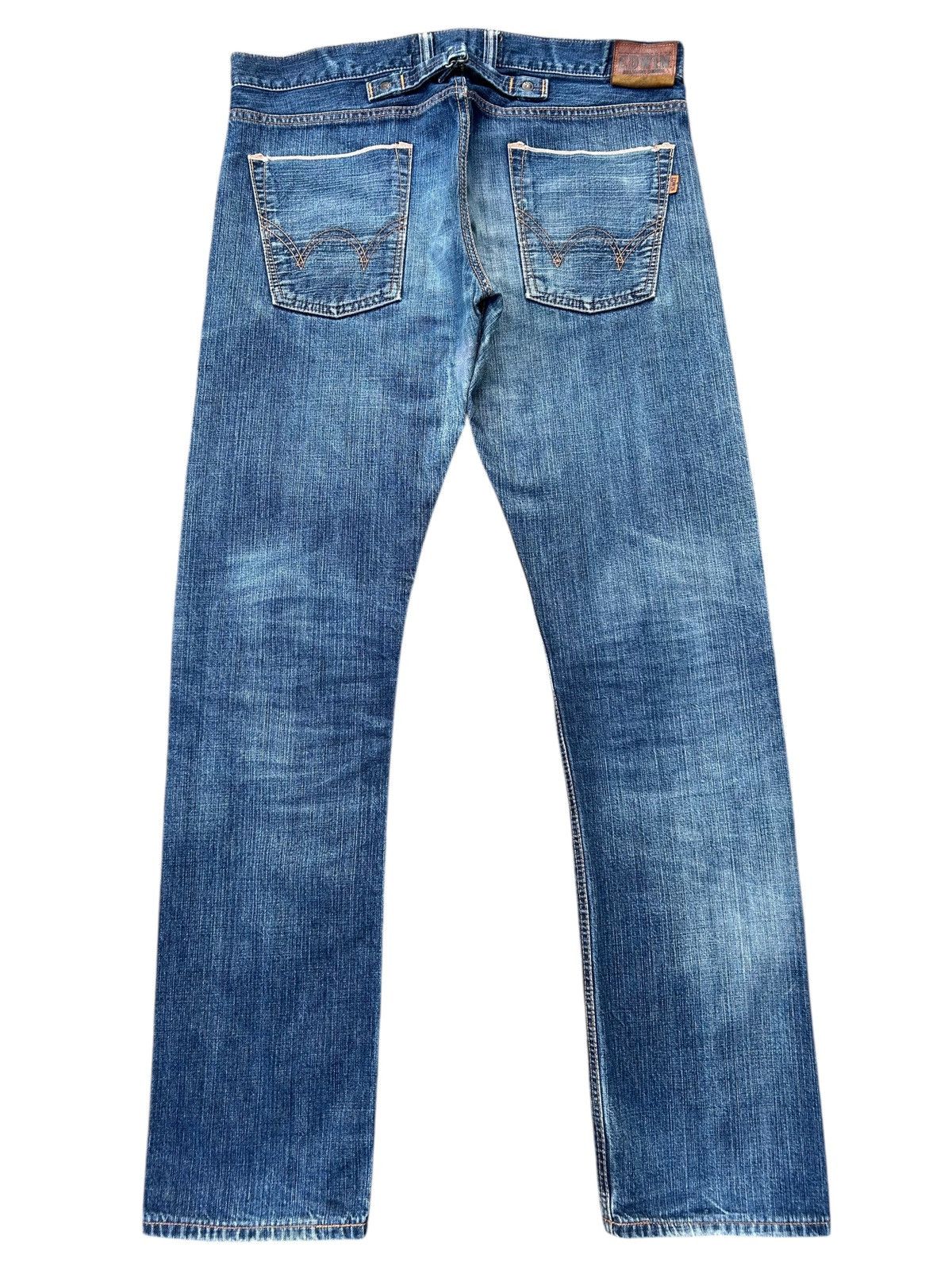 Kapital Vintage Edwin 505 Selvedge Buckle Back Distressed Denim Jean Size US 36 / EU 52 - 1 Thumbnail