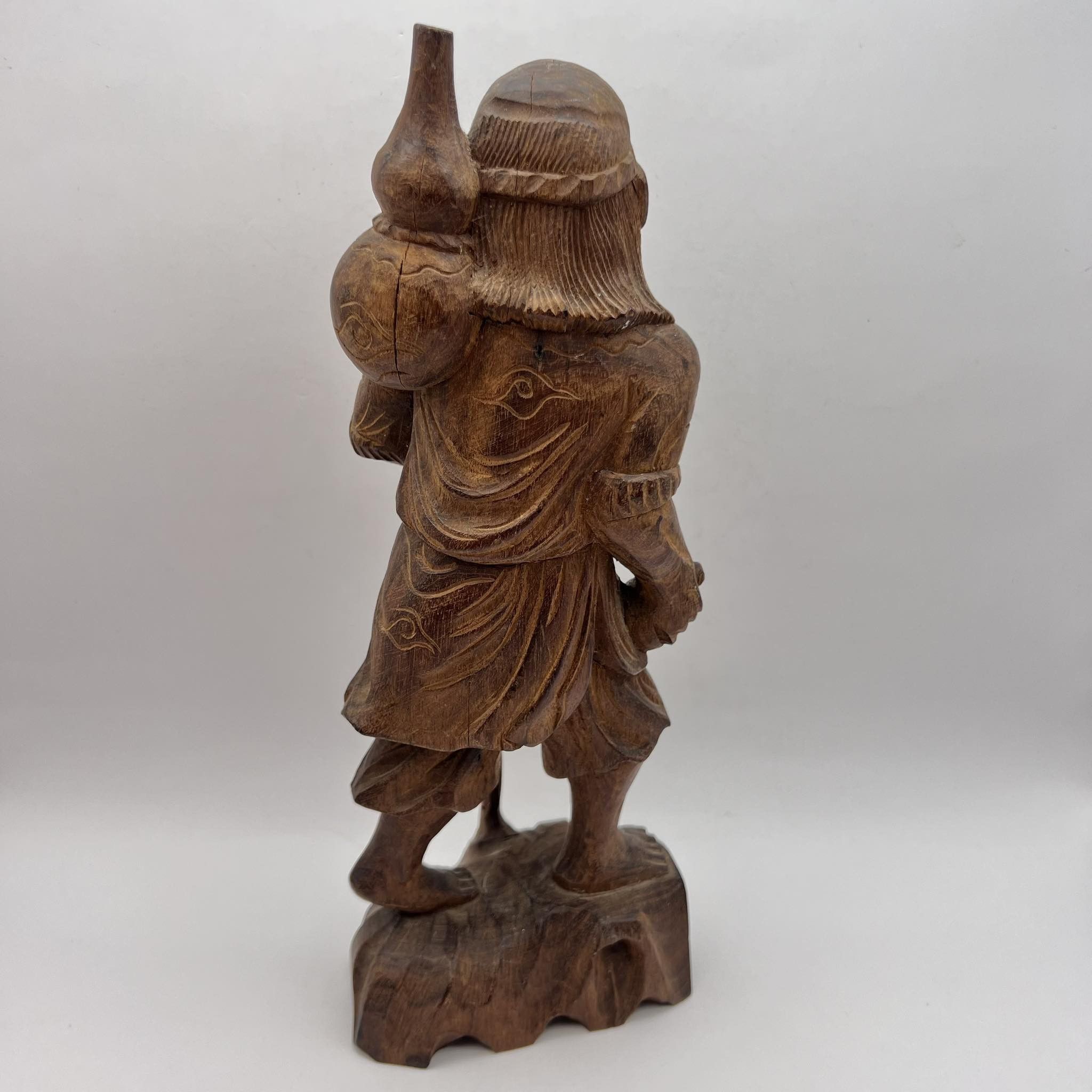 Vintage Vintag Hand Carved Figure apanese Man Collectible Home Decor Size ONE SIZE - 3 Thumbnail