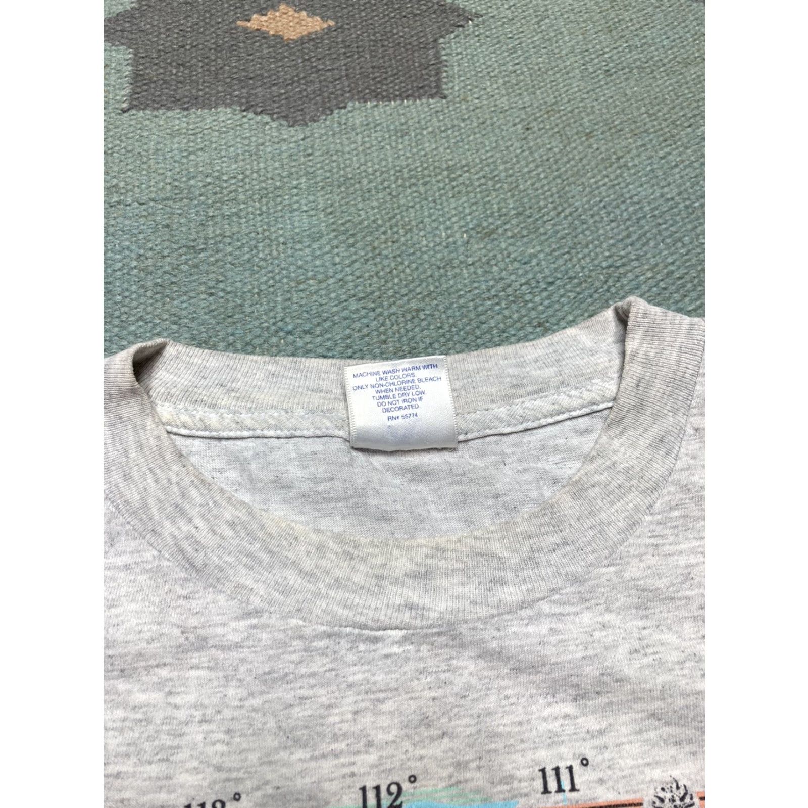 Vintage VINTAGE 90s graphic T-Shirt Arizona state map Grand Canyon eagle hiking Men XL Gray Size US XL / EU 56 / 4 - 7 Thumbnail