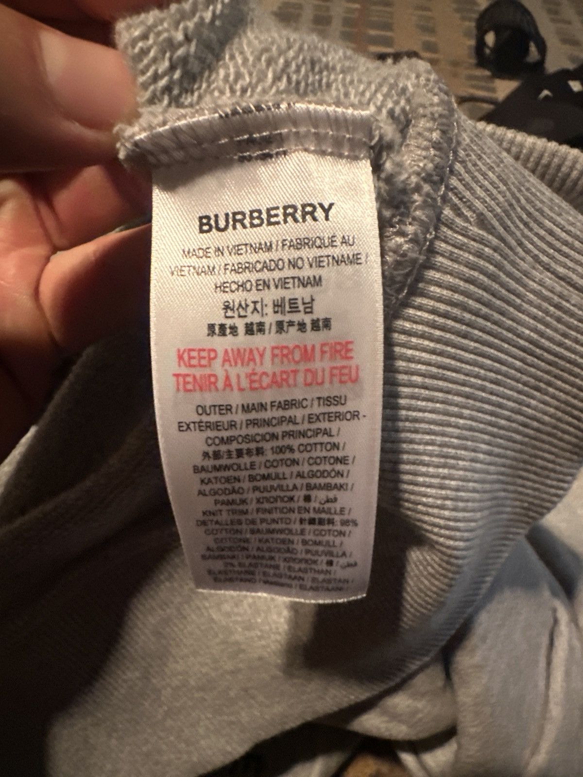 Burberry Burberry archford pale grey oversized hoodie XXXL Size US XXL / EU 58 / 5 - 9 Thumbnail