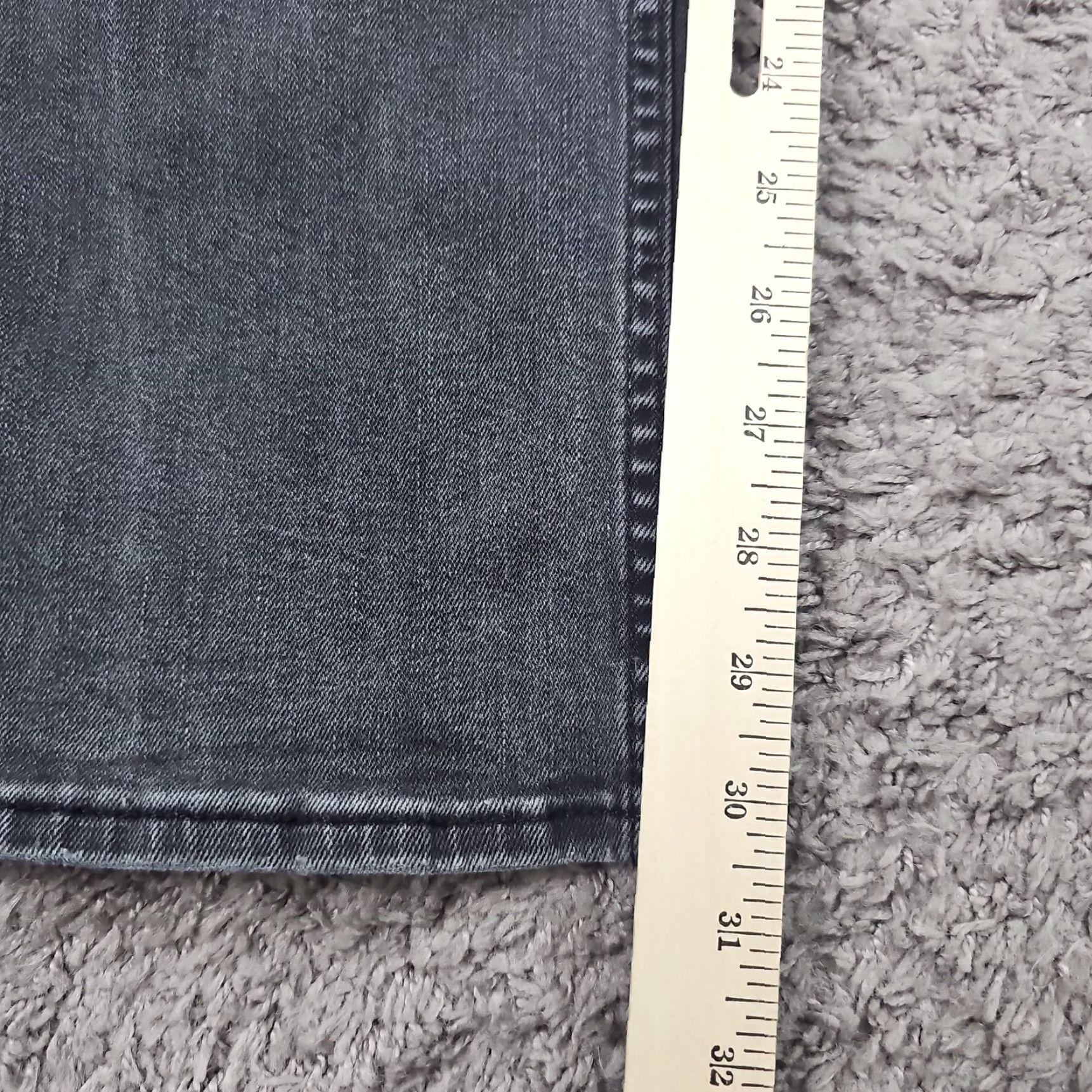 Levi's Levis Line 8 Jeans Mens 36 Gray Straight Dark Wash Distressed Stretch Denim Shirt? Size US 36 / EU 52 - 6 Thumbnail