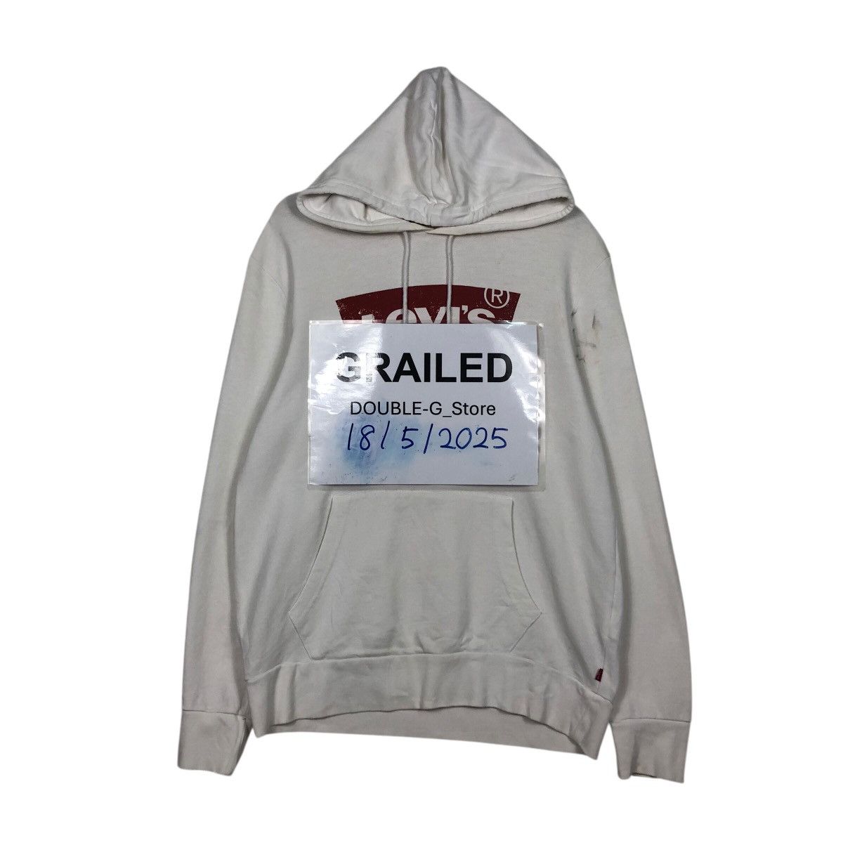 Japanese Brand 📌Vintage Hoodie Levi's Big Logo Spell Out Design Size US M / EU 48-50 / 2 - 1 Thumbnail
