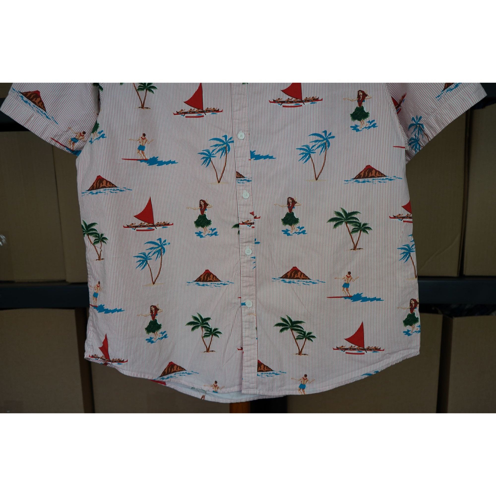 Other Denim & Flower Pink Beach Short Sleeve Shirt Men's XL #346 Size US XL / EU 56 / 4 - 4 Thumbnail
