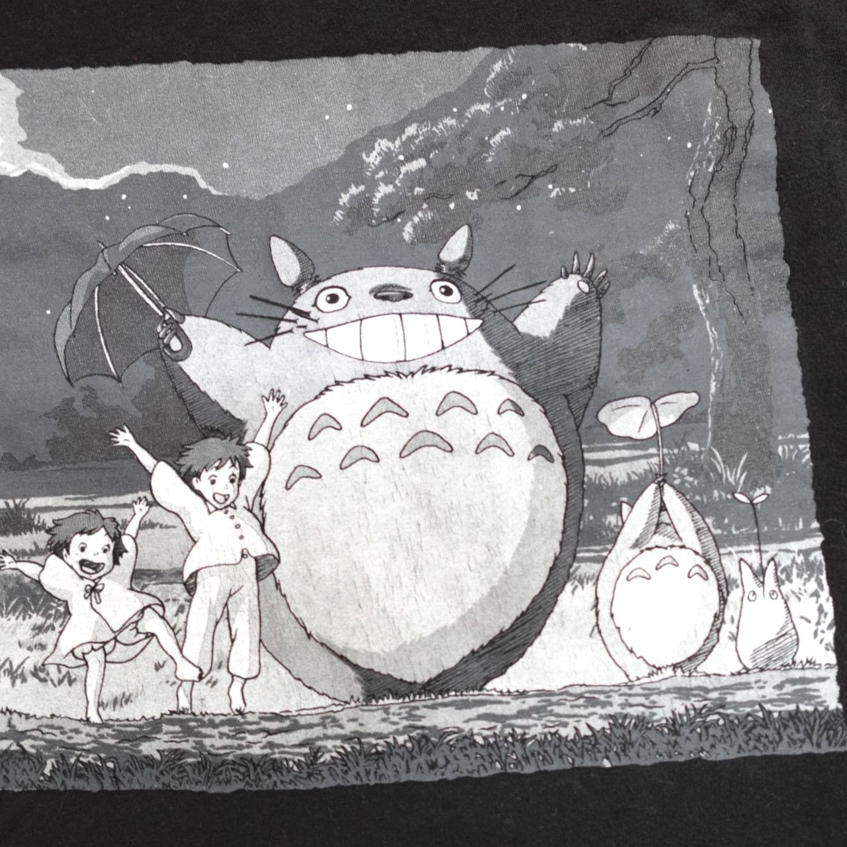 Vintage Totoro Shirt Small Black Graphic Print T-Shirt Men Crew Neck Short Sleeve Cotton Size US S / EU 44-46 / 1 - 2 Thumbnail
