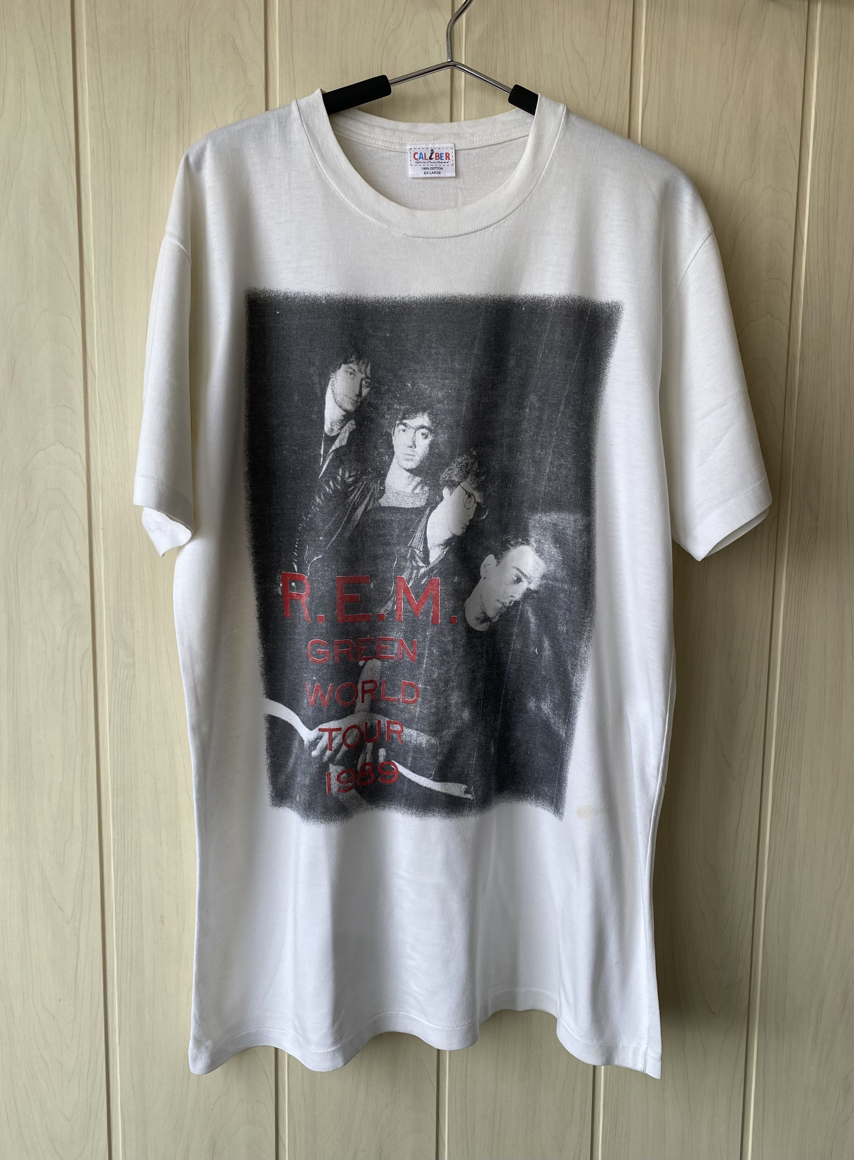 image of Band Tees x Rock T Shirt Vintage 1989 R.e.m. Green World Tour T-Shirt in White, Men's (Size XL)