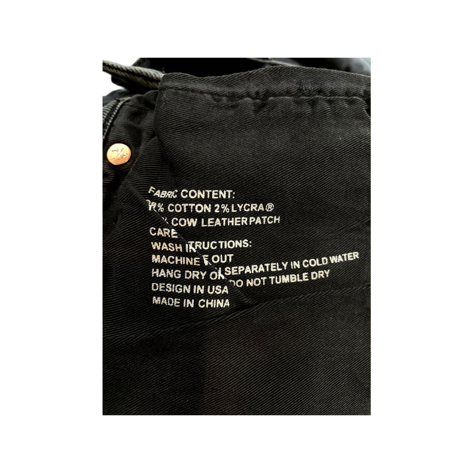 Purple Brand Purple Brand "Paisley Patchwork" Black Wash Jeans Size US 34 / EU 50 - 7 Thumbnail