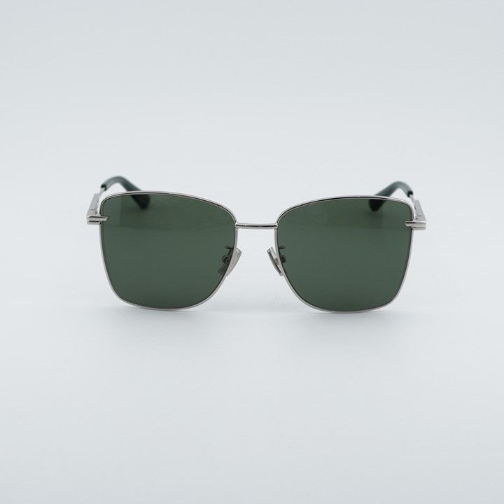 Bottega Veneta Bottega Veneta BV1237S 003 Sunglasses Silver Square Frame Size ONE SIZE - 2 Thumbnail