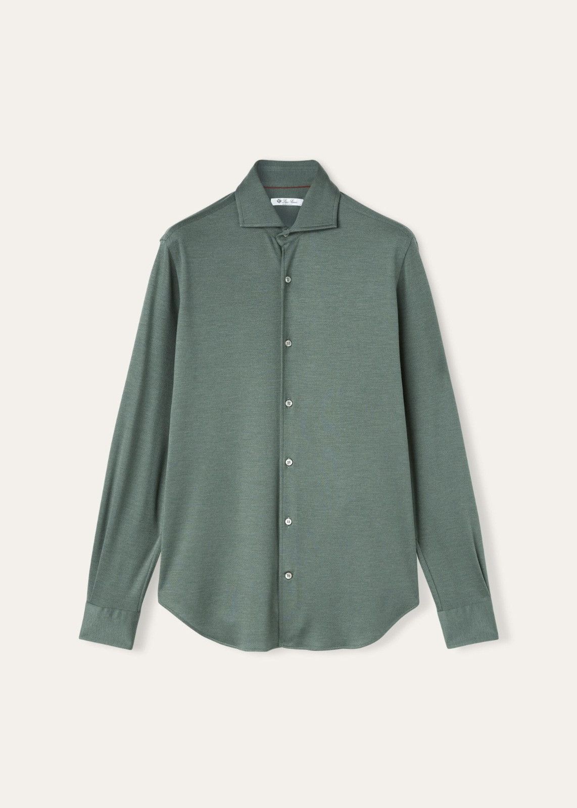 Loro Piana o1srvl11e0325 FAM9540 Andrew Shirt in Sage Green Size US L / EU 52-54 / 3 - 1 Thumbnail