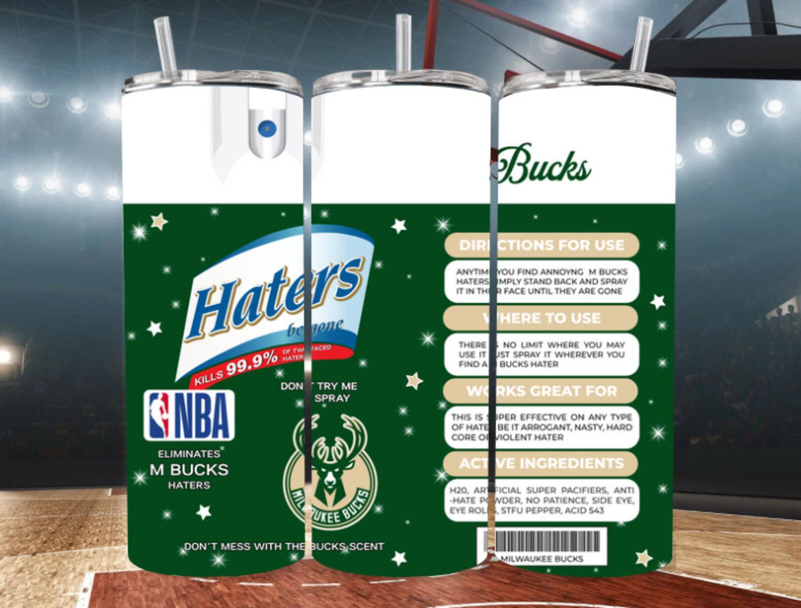 Other Milwaukee Bucks Haters Be Gone Stainless Steel Tumbler 20 Oz Size ONE SIZE - 1 Thumbnail