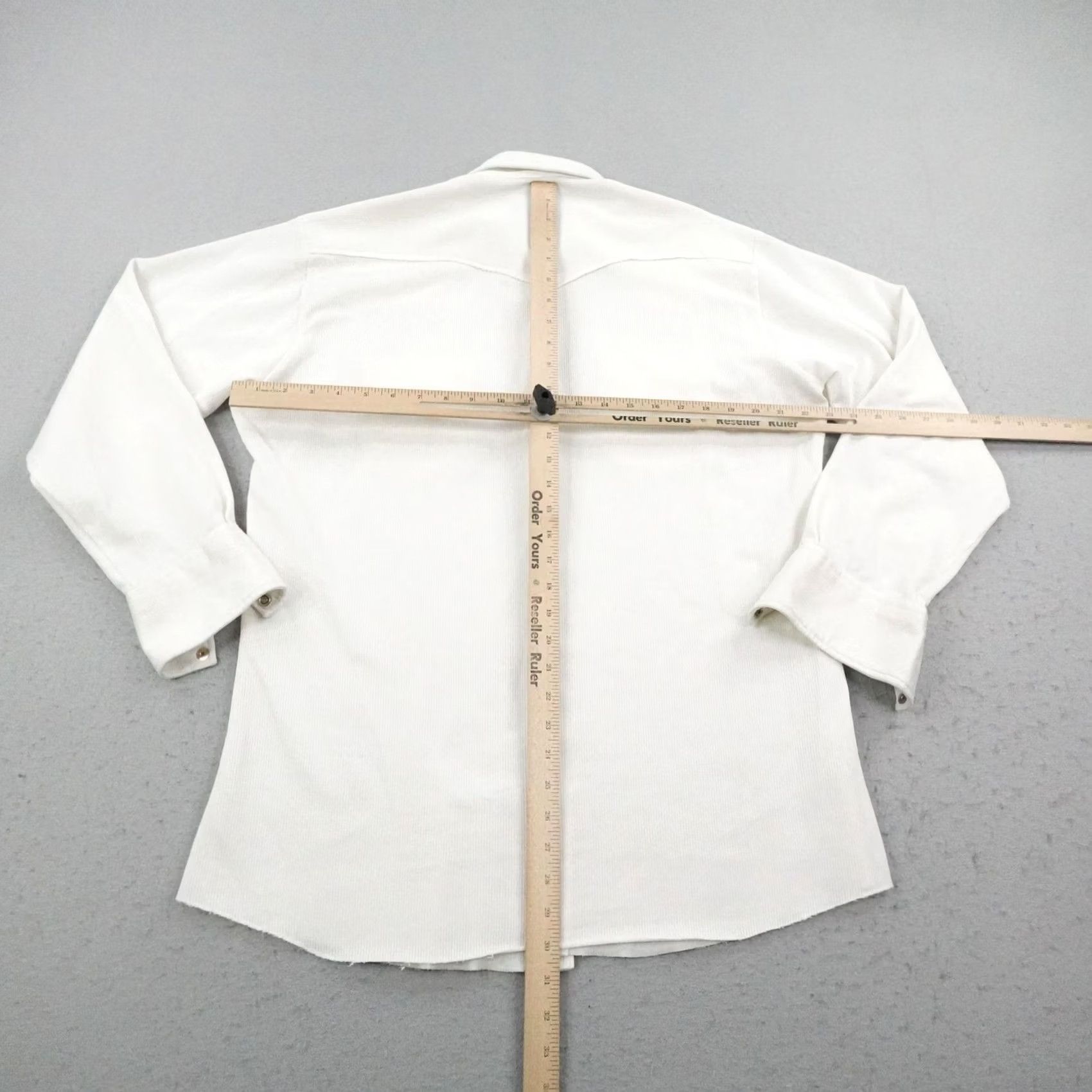 Vintage VINTAGE H Bar C Ranchwear Shirt Men XL White Western Pearl Snap Ribbed Long Tail Size US XL / EU 56 / 4 - 6 Thumbnail