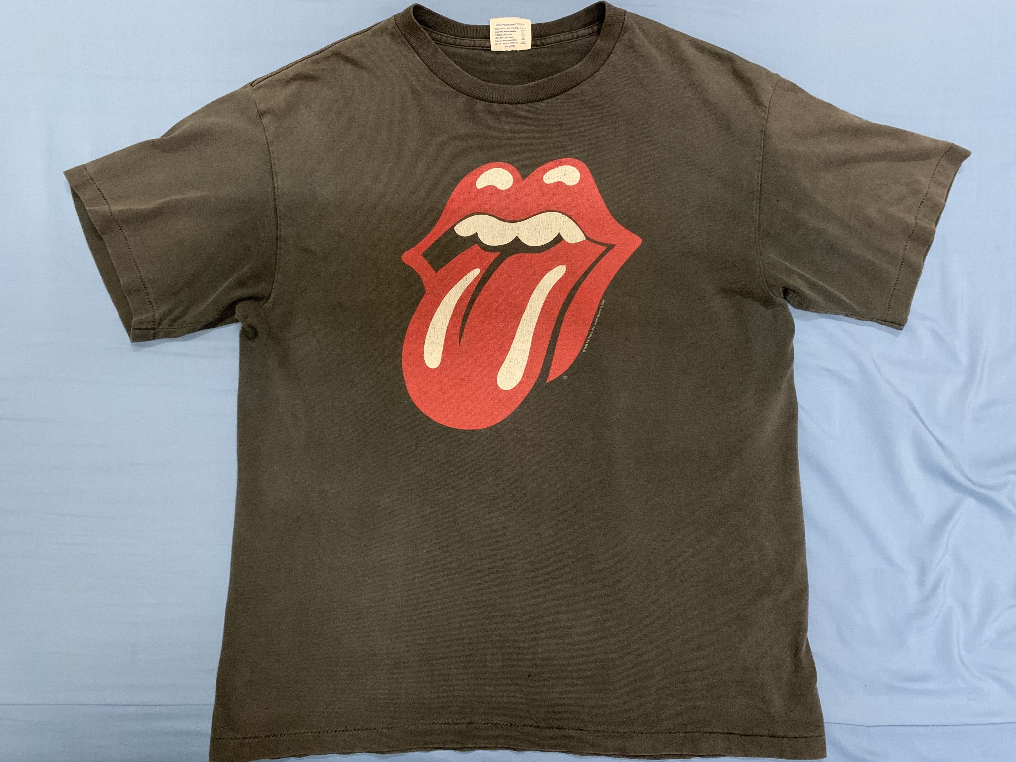 image of Bandtees X The Rolling Stones X Vintage in Dark Grey, Men's (Size Large)