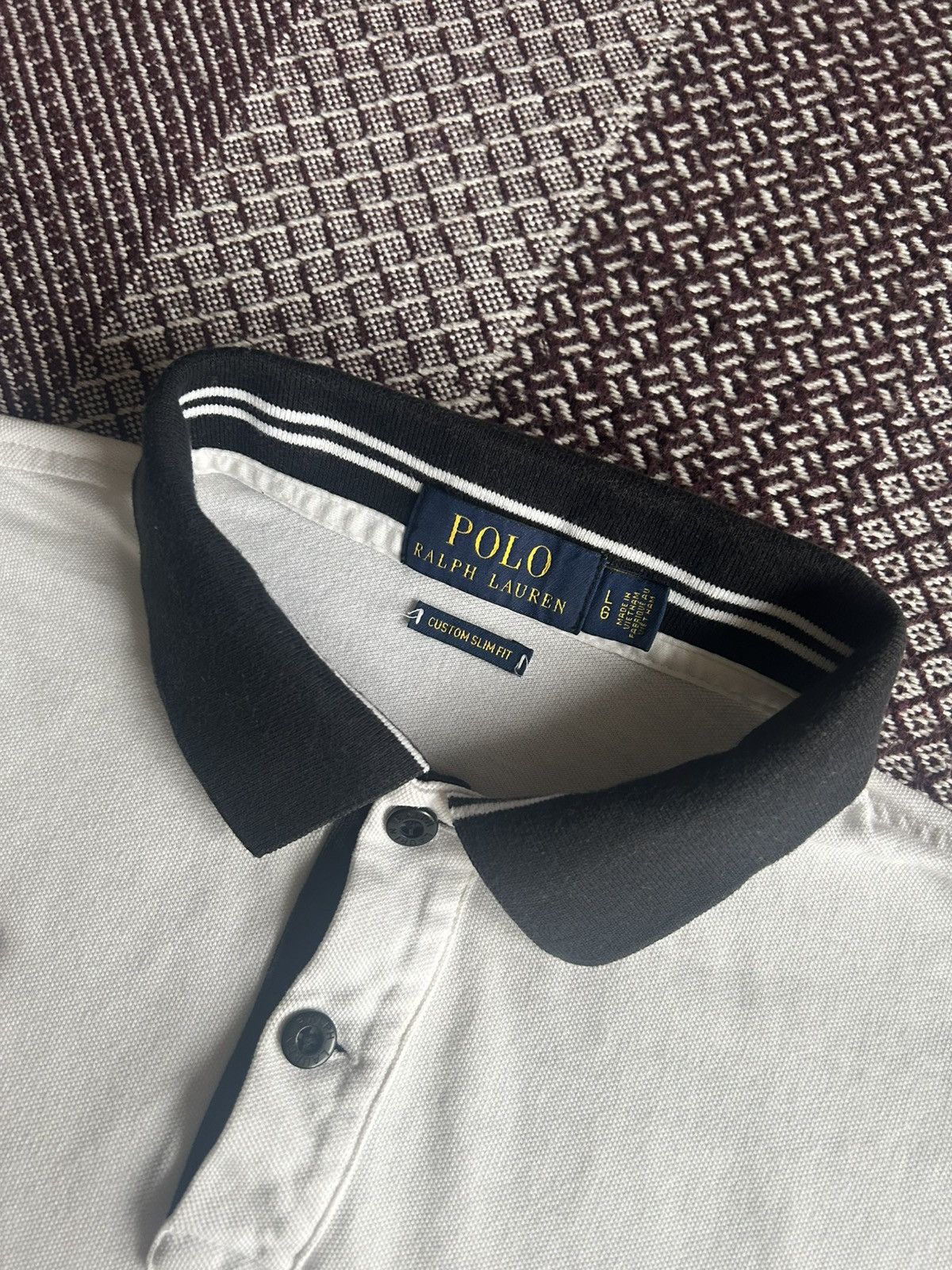 Polo Ralph Lauren Polo Ralph Lauren Polo Shirt Large White 3 Striped Logo Size US L / EU 52-54 / 3 - 5 Thumbnail