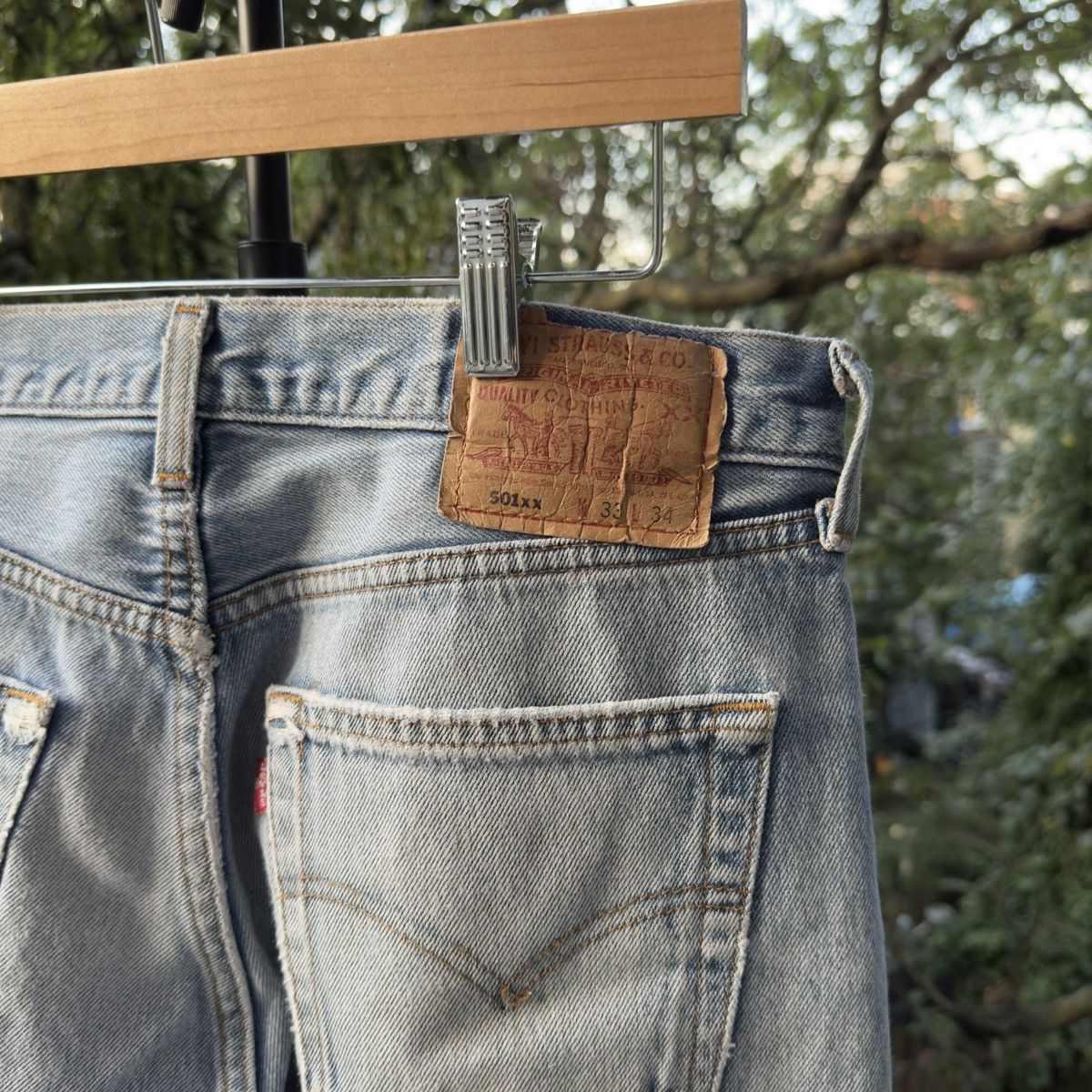 Levi's 90s Levi's 501xx Thrashed Repaired Cropped Jeans ERD Grunge Size US 32 / EU 48 - 5 Thumbnail