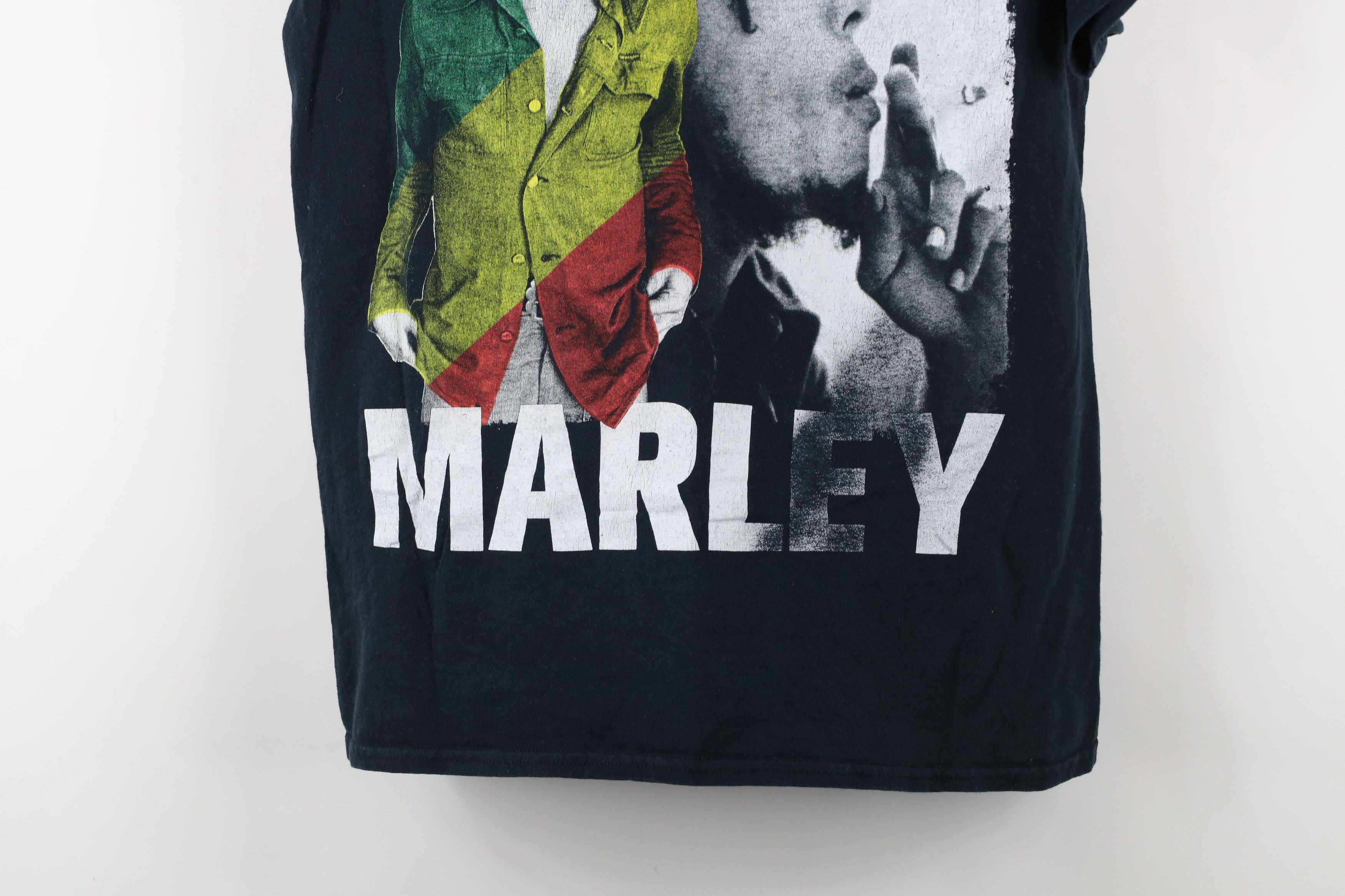 Vintage Vintage Y2K Spell Out Bob Marley Band T-Shirt Rasta Black Size US M / EU 48-50 / 2 - 3 Thumbnail