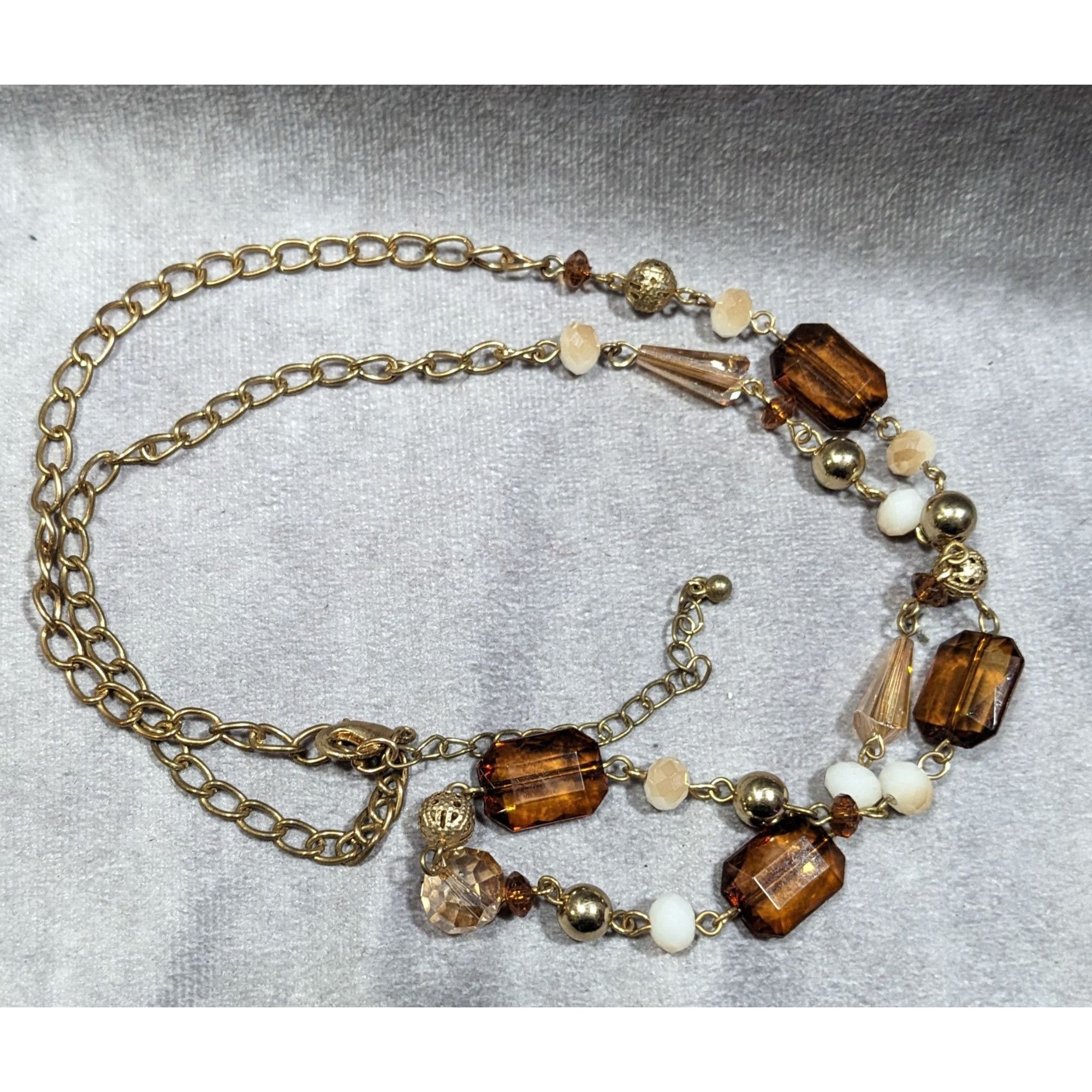 Other Retro Glam Honey Glass Beaded Chain Necklace Size ONE SIZE - 6 Thumbnail