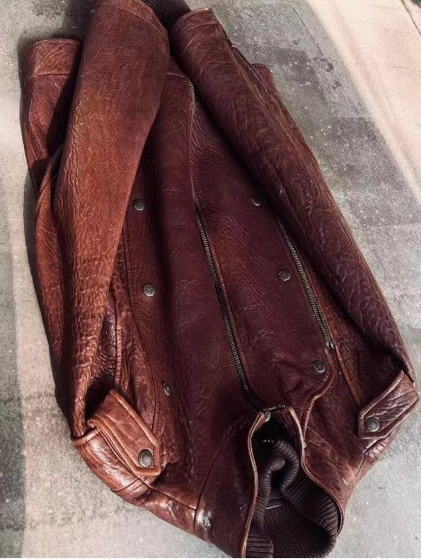 Dolce & Gabbana Early Distressed Double-Layer Cowhide Leather Jacket Size US S / EU 44-46 / 1 - 4 Thumbnail