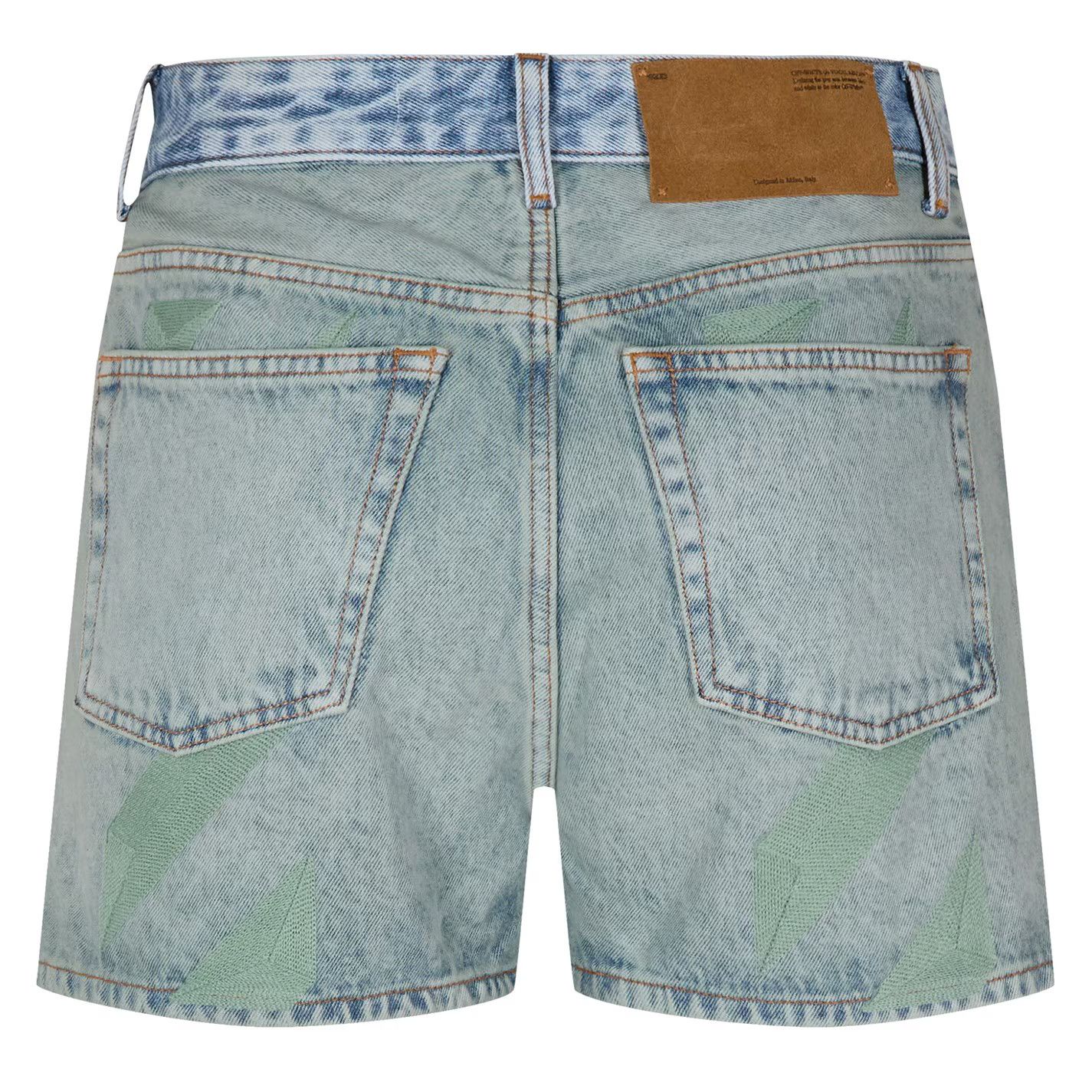 Off-White o1g2r1mq0125 Monogram Straight Short in Blue Size 28" / US 6 / IT 42 - 2 Thumbnail
