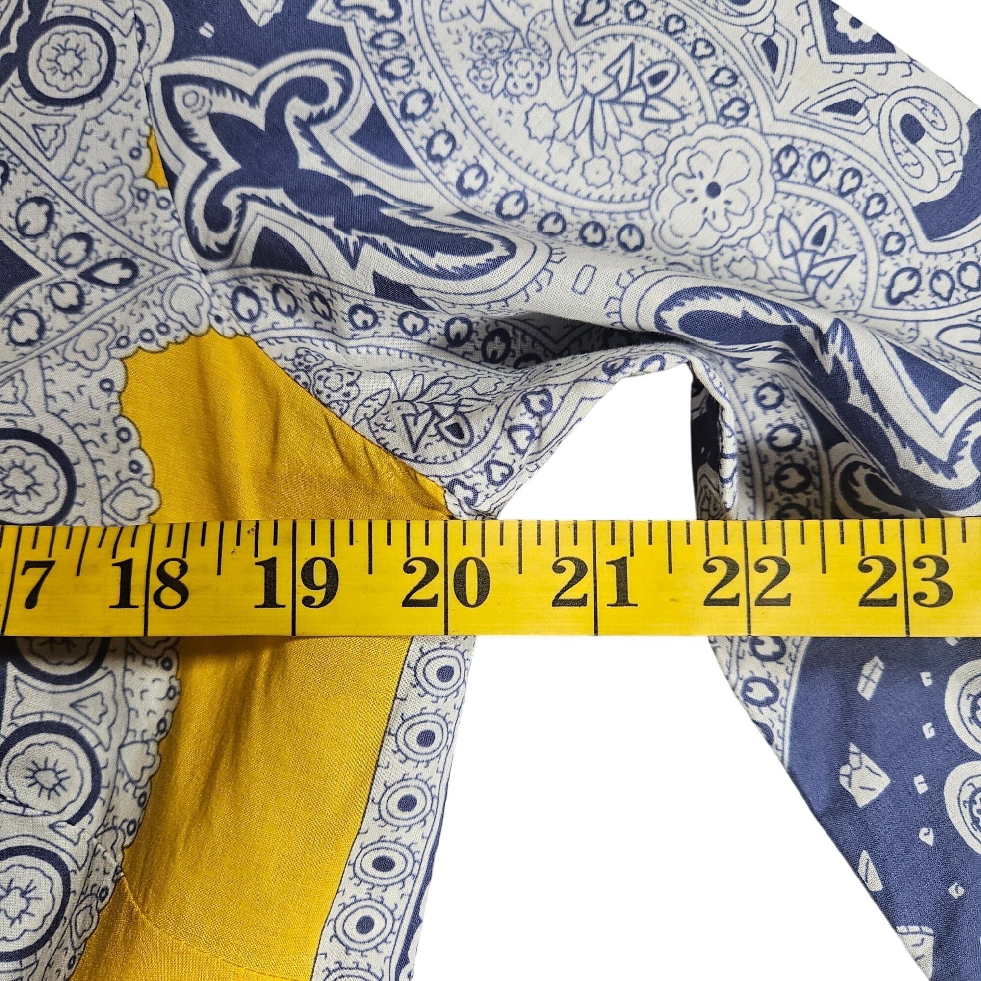 Robert Graham Robert Graham Women Shirt Yellow Blue M Boho Chic Gallery Co Size L / US 10 / IT 46 - 6 Thumbnail
