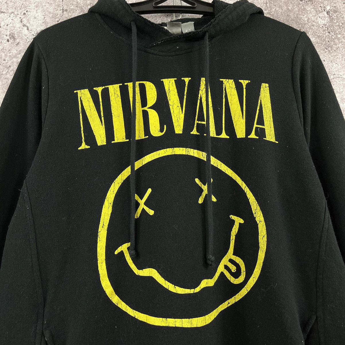 Band Tees Nirvana Hoodie Big Logo Rock Band Smile Black Size L Size US L / EU 52-54 / 3 - 5 Thumbnail