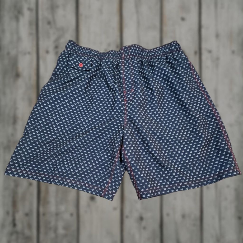 Nat Nast Nat Nast Lined Swim Trunks Men’s XL Navy Drawstring Pockets Snorkel Swim Bottom Geometric Beach Size ONE SIZE - 1 Thumbnail
