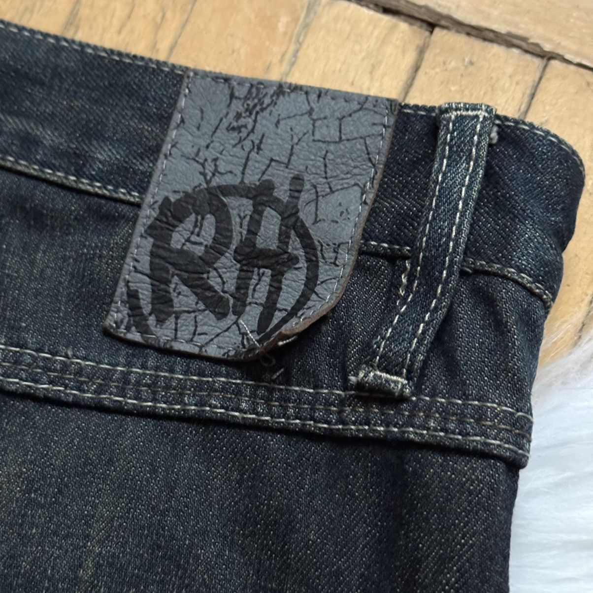 If Six Was Nine 📌 Vintage Red Herring Y2K Distressed Bootcut Washed LGB Jean Size US 32 / EU 48 - 18 Thumbnail