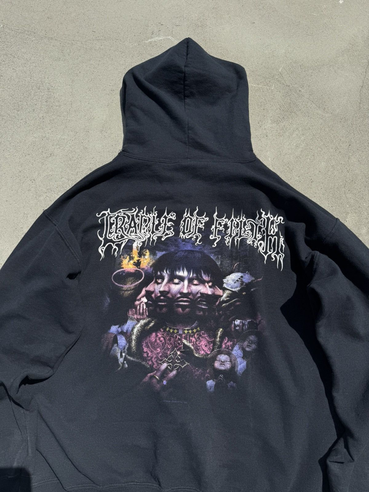Band Tees Vintage Zip CRADLE OF FILTH GODSPEED THUNDER Metal Hoodie Size US M / EU 48-50 / 2 - 7 Thumbnail
