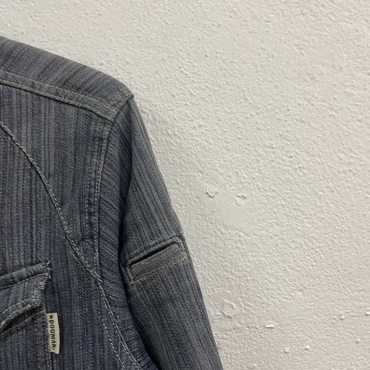 Japanese Brand × Vintage 🔥🇯🇵Dogman Stripes Hickory Styles Denim Chore Jacket Size US S / EU 44-46 / 1 - 5 Thumbnail