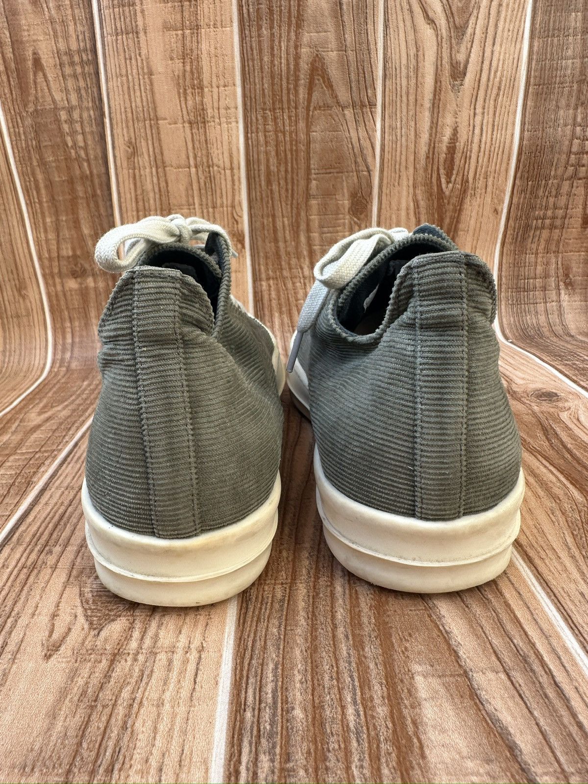 Rick Owens Rick Owens ‘DRKSHDW’ Army Dust Green Lowtops Size US 7.5 / EU 40-41 - 12 Thumbnail