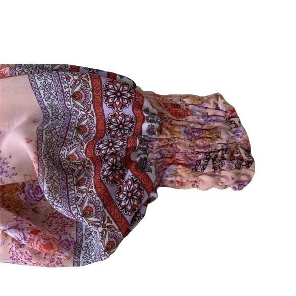 Other Altar'd State Boho Flowy Romantic Floral Print Pleated Tunic Size S / US 4 / IT 40 - 8 Thumbnail