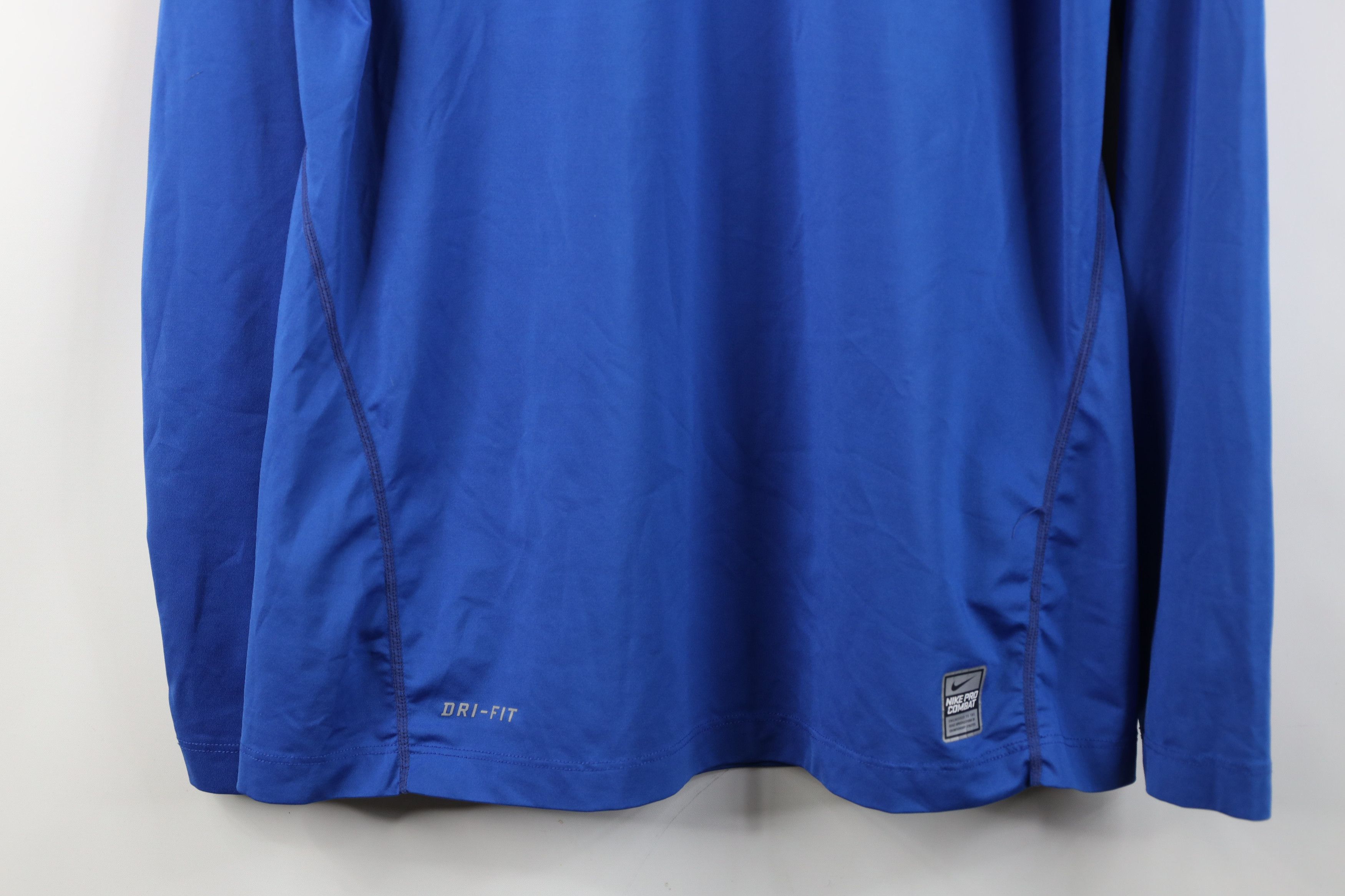Nike Nike Pro Combat Training Long Sleeve T-Shirt Blue Size US L / EU 52-54 / 3 - 3 Thumbnail