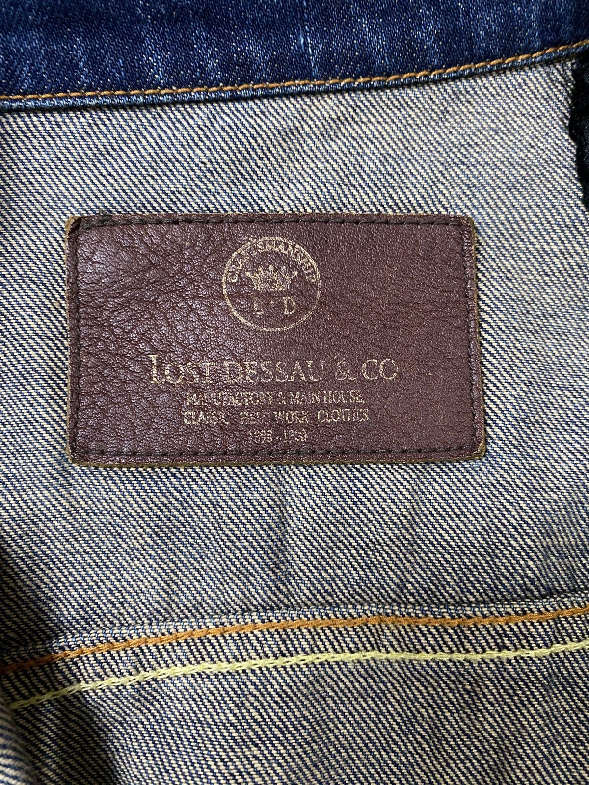 Japanese Brand Field Denim Jacket Selvedge LOST DESSAU Made in Japan Size US M / EU 48-50 / 2 - 17 Thumbnail