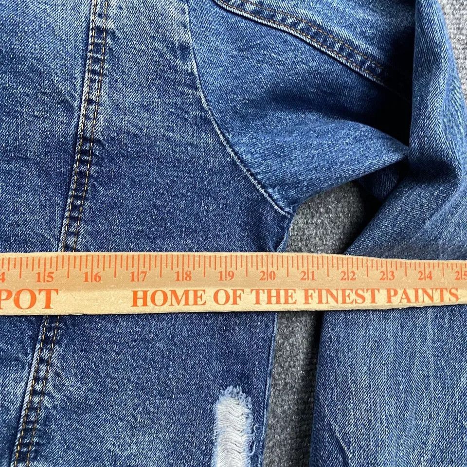 New Look New Look Jacket Womens Large Blue Denim Front Pockets Size L / US 10 / IT 46 - 7 Thumbnail